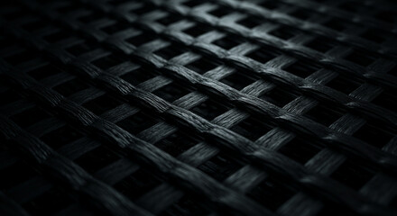 Dark Woven Texture Abstract Interlaced Pattern
