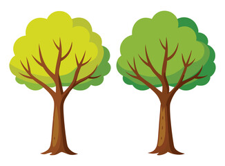 vector illustration set of  tree