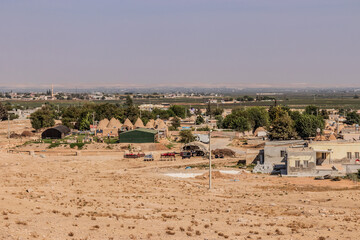 Aerial view of the ancient town Harran, Turkey