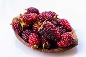 Fresh Ripe Blackberries Close Up with Natural Texture