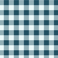 Teal blue Gingham check seamless pattern design