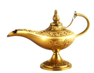 old lamp isolated on white