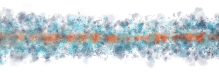 Red orange and blue smoke stripe template with vibrant multicolor gradient on transparent background for mockups and overlays