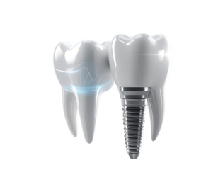 tooth on white background