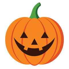 Horror Pumpkin Illustration Isolated on White Background