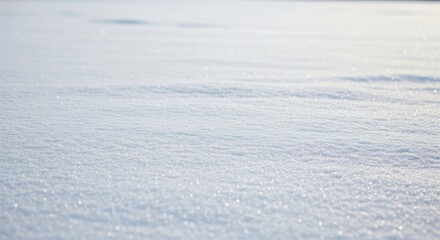 Icy Snow Texture in Bright Sunlight Creates Sparkling Effect on Cold Winter Day