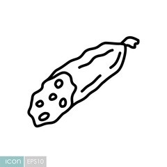 Dried Salami or Cured Sausage Icon