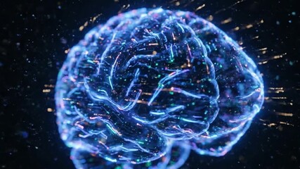 Artificial intelligence brain with glowing neural network sparks innovation ideas - Powered by Adobe