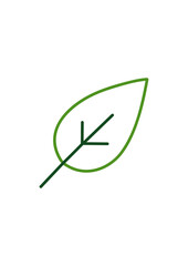 Green Leaf Icon Set – Botanical, Nature and Eco Friendly Vector Illustrations