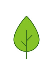 Green Leaf Icon Set – Botanical, Nature and Eco Friendly Vector Illustrations