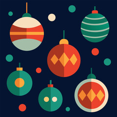 Abstract christmas balls design. Christmas background with christmas balls.