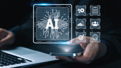 AI Assistant Brain Processor with LLM Technology, Big Data, Machine Learning, Generative AI for Business Support, Future Agentic AI Technology and Artificial Intelligence Prompt Engineering. Elide