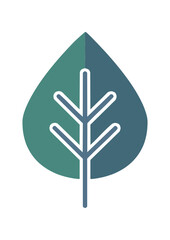 Green Leaf Icon Set – Botanical, Nature and Eco Friendly Vector Illustrations