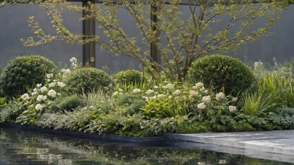 Serene Japanese Garden with Traditional Elements and Tranquil Atmosphere