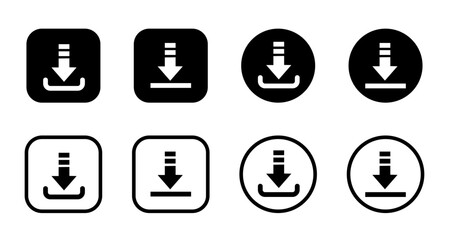 Download icon set vector collection with software and web icons for digital interface and UI design