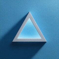 Geometry design showcasing a blue triangle with a textured background in a modern setting