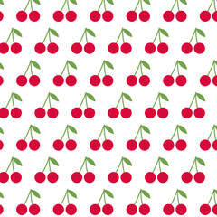 seamless pattern design with red cherries