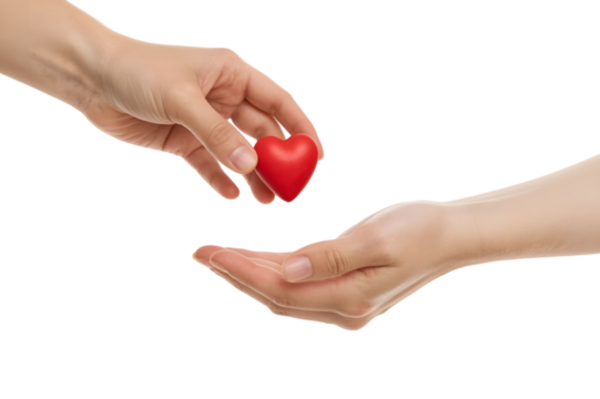 Hand of love: one hand extends a heart towards another, expressing giving and receiving the heart to each other. It represents themes of generosity and kindness.