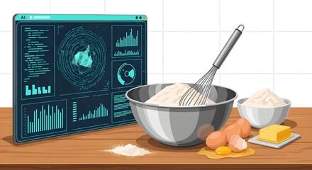 AI-powered Baking:  Modern Recipe Development with Flour, Eggs, and Butter.