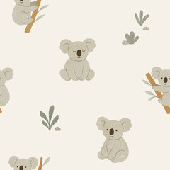 Australian animals seamless pattern design. Repeat pattern