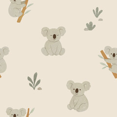 Australian animals seamless pattern design. Repeat pattern