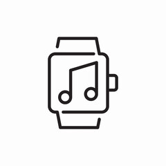 Icon vector music watch 