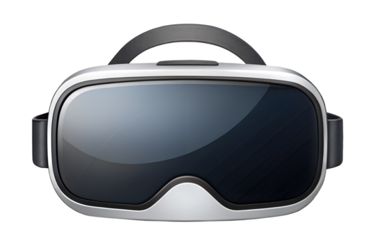 Virtual Reality Headset Isolated White VR Glasses on transparent background