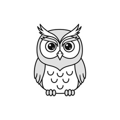 Cute cartoon owl drawing perfect for kids and animal lovers simple art