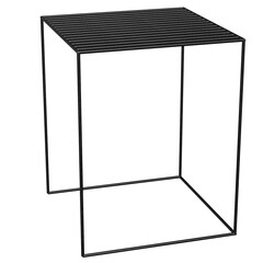 Modern loft style coffee table with metal frame and wooden top. Minimalist industrial design, perfect for living room, office, or stylish interior.