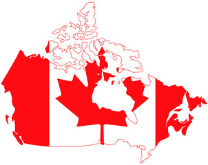 Canada map flag PNG