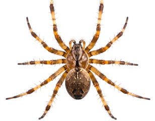 A detailed close-up of a spider showcasing its intricate body structure and unique features in high resolution.