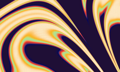 Radiant Waves of Color in Fluid Motion