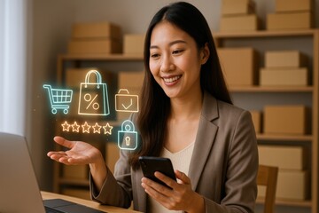 E-commerce success strategies for small businesses online store management digital marketing home office professional engagement