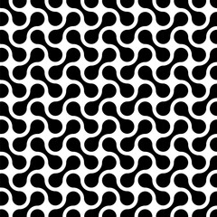 Black and white Seamless Meta balls pattern design