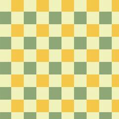 Beautiful pastel green and yellow color checkerboard seamless pattern design
