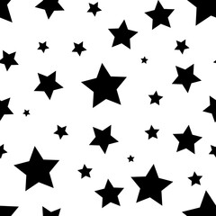 Black Stars White Background