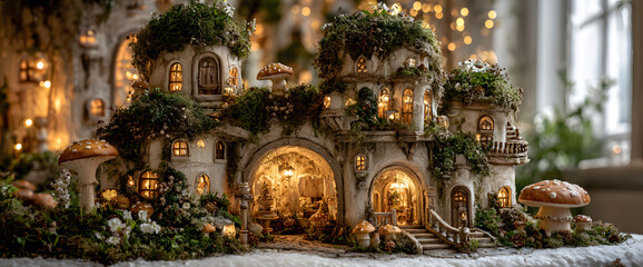 Fototapeta premium Amazing fairy Christmas house