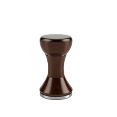 Wooden coffee tamper studio shot, dark background
