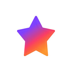 Gradient Star: Vibrant Purple, Orange, and Red Icon