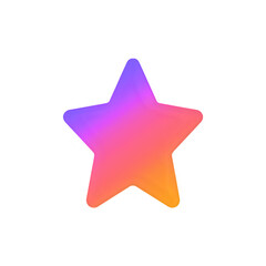 Vibrant Gradient Star Icon: Perfect for Branding & Design