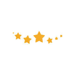 Fototapeta premium Golden Star Rating: Five-Star Review Graphic for Websites and Apps