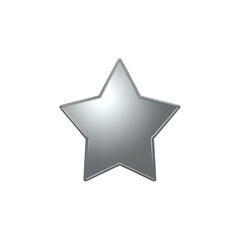3D Silver Star:  Premium Graphic for Award, Rating, and Achievement Designs