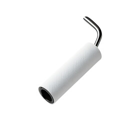 Fototapeta premium White lint roller, angled, isolated, white background, cleaning