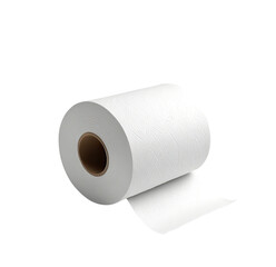Fototapeta premium White paper towel roll isolated on black background, packaging mockup