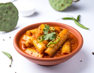 Spicy lotus stem curry