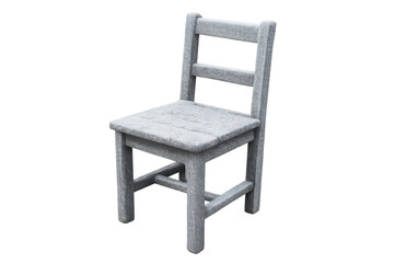 Fototapeta premium Stone chair furniture isolated transparent background
