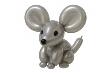 Silver balloon animal mouse celebrating party decoration