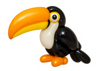 Toucan balloon animal on transparent background