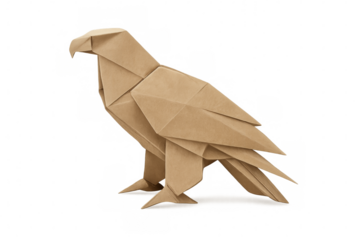 Origami eagle bird handmade paper craft art