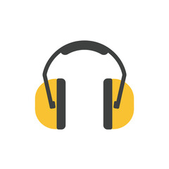 Professional yellow and black industrial safety earmuffs for effective hearing protection in noisy environments